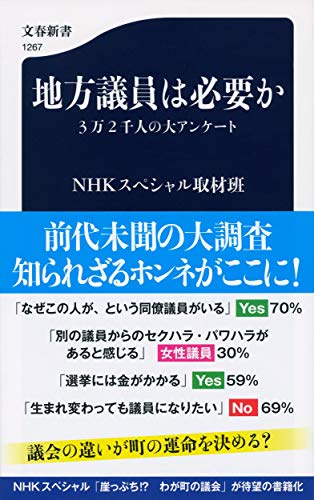 地方議員は必要か 3万2千人の大アンケート (文春新書 1267)