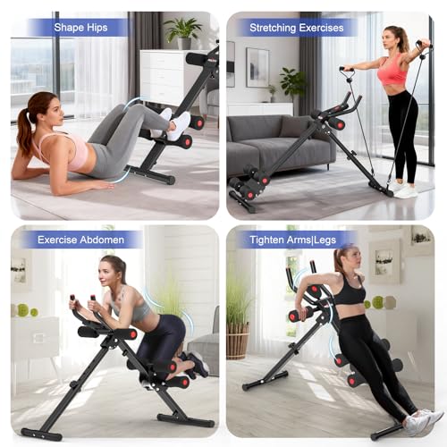 RELIFE REBUILD YOUR LIFE AB Workout Machine Adjustable Ab Trainer Machine Foldable Ab Cruncher Strength Training Equipment for Home Gym, Full Body Workout Equipment 440 LBS - Image 3
