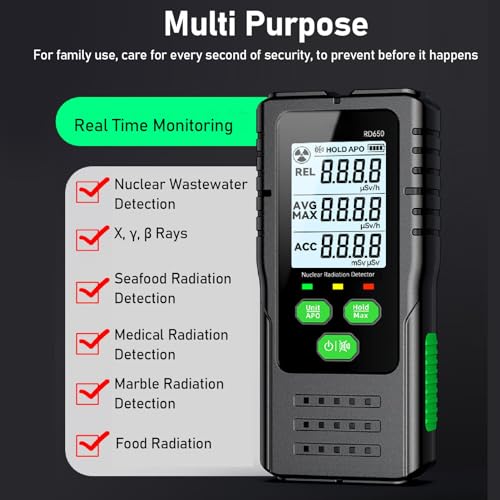 Detector de Radiación Nuclear Portátil con Pantalla LCD miniatura 5