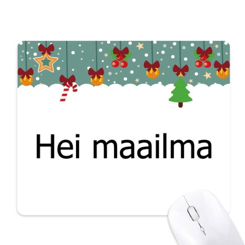 Tapis de souris finlandais tapis de jeu bureau Hello World souris optique laser