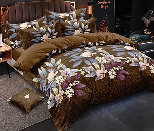 Linemates Soft Premium Cotton Blend Single Quilt Cover Blanket Cover Razai Duvet Cover Comforter Cover for Double Size Duvets with Zip 60