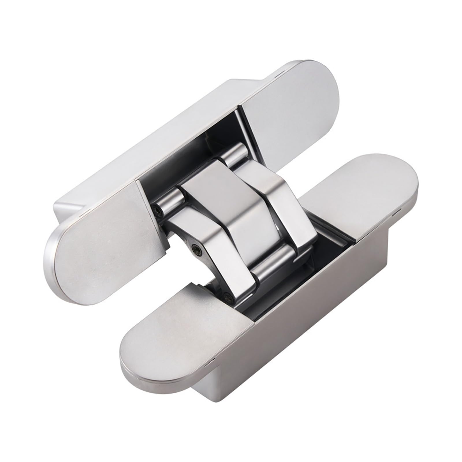 Rugaikerba Gray Invisible Butt Hinge, Zinc Alloy Adjustable Bearing Hinges