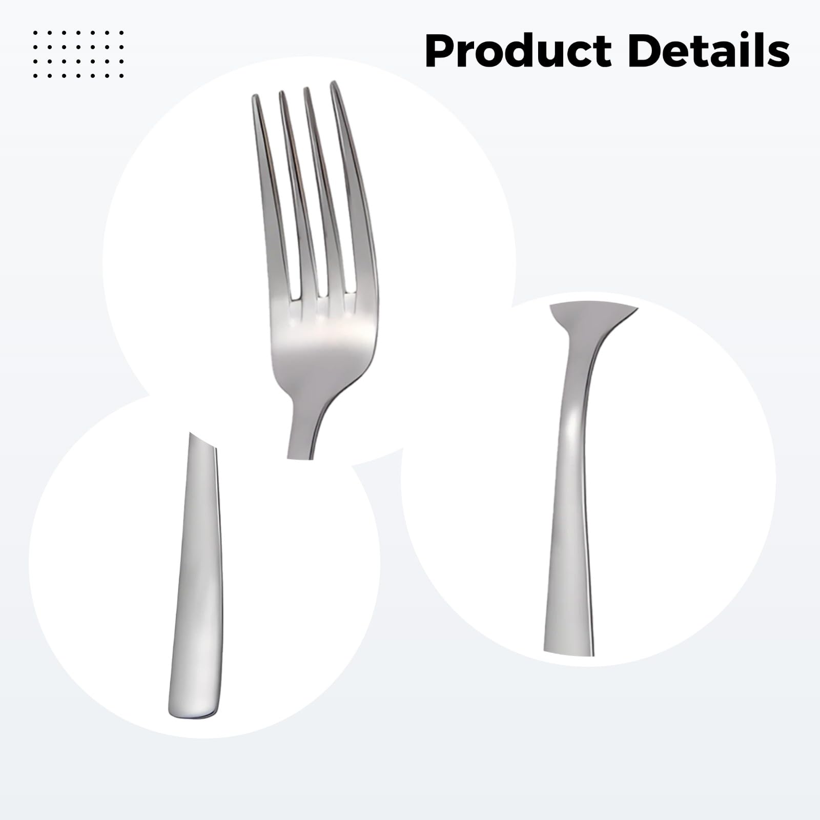 Fourchettes de table en acier inoxydable, lot de 12, 8 pouces, finition miroir, résistantes à la rouille, couverts argentés pour la maison, le restaurant, les repas quotidiens et les réceptions