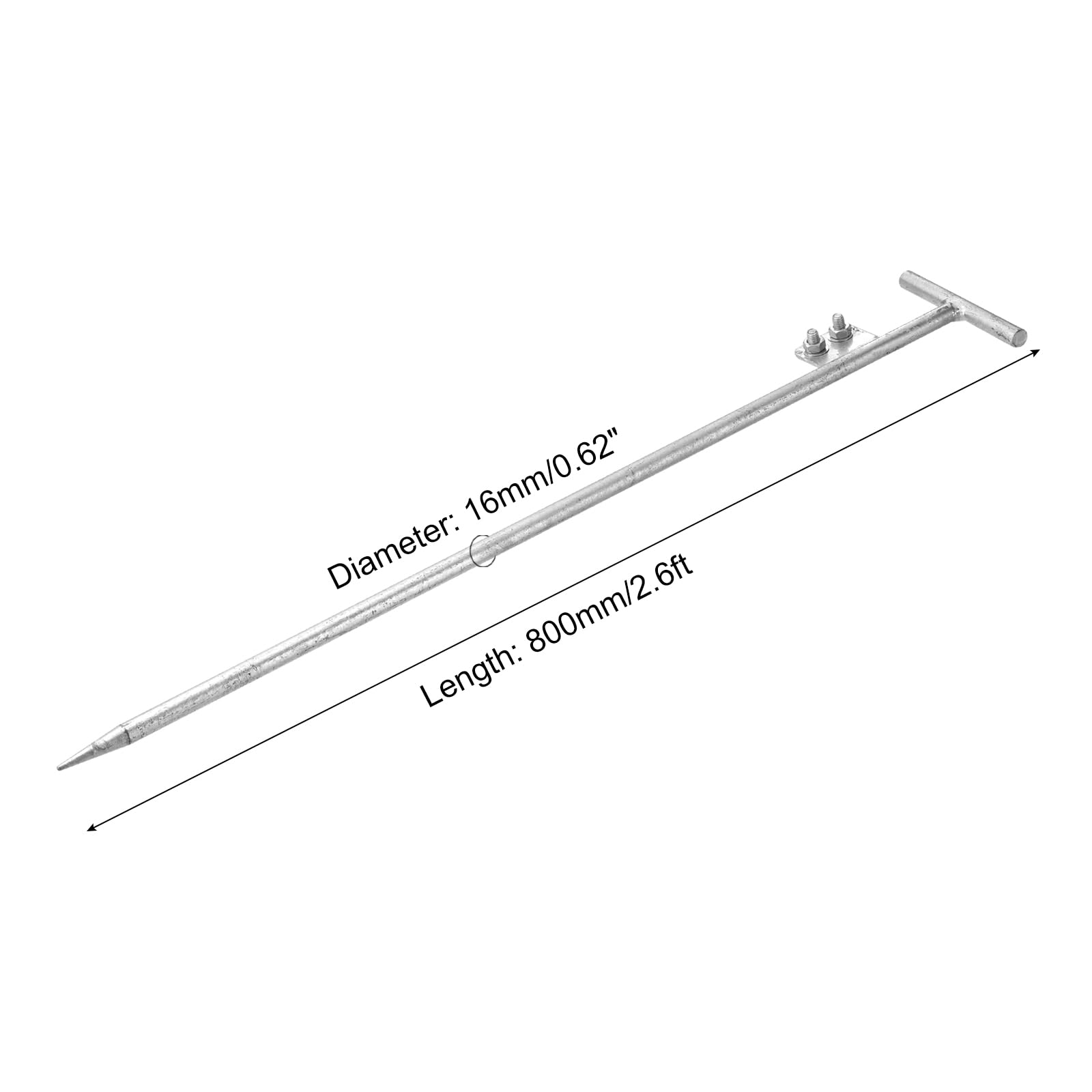 QUARKZMAN 2pz Palo Terra Caldo Zincato 2.6ft 2pz