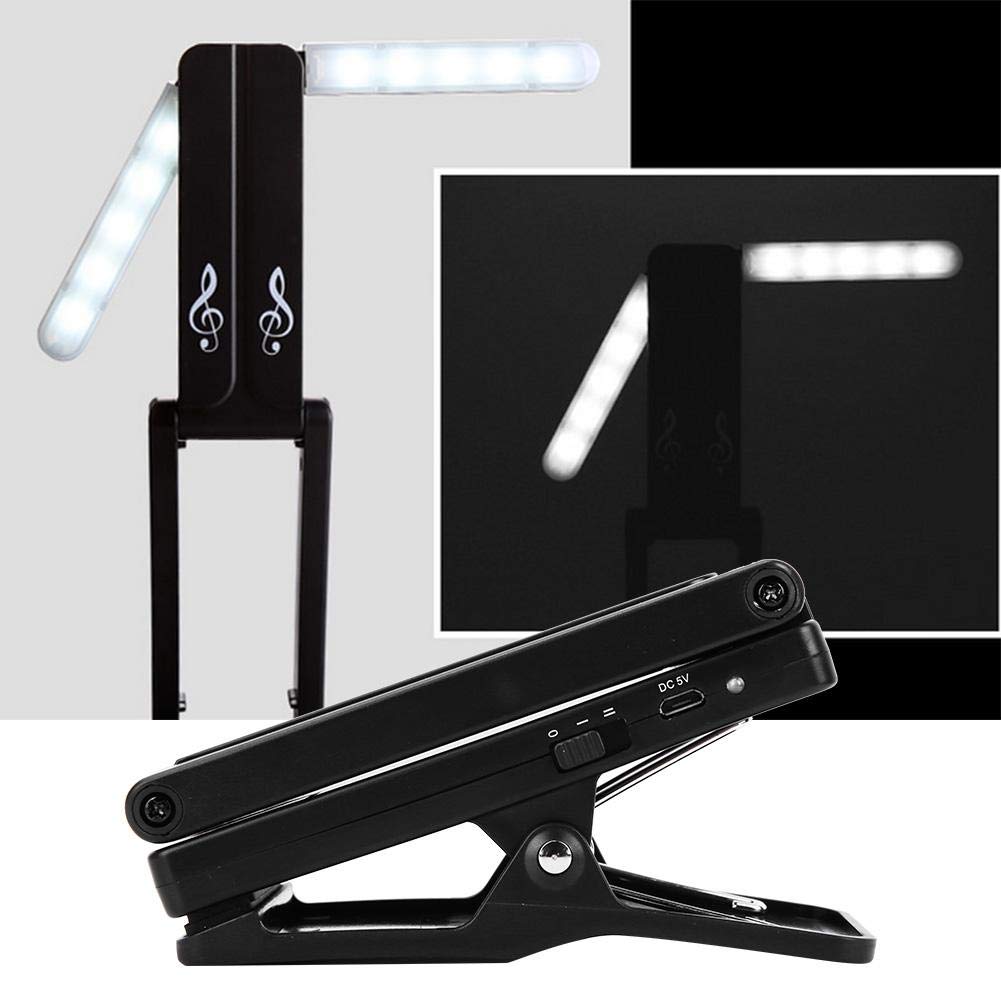 Luce Ricaricabile Per Leggio Con 14 LED, Luce Per Pianoforte Con Clip 3 Colori 8 Livelli Di Luminosita Per Leggio Spartiti E Lettura Con Cavo Usb C 91996065 - Foto 8