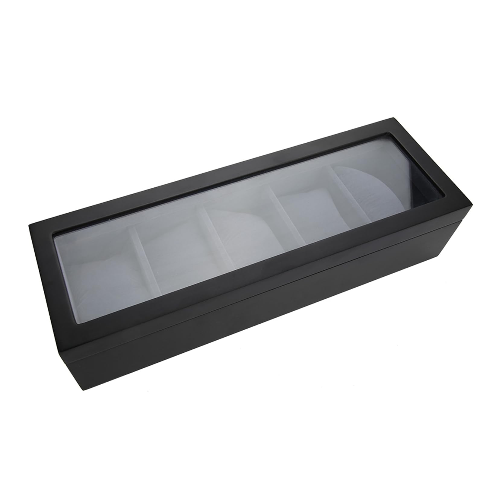 YUYTE Caja de Relojes, 5 Grids Caja de Almacenamiento de Relojes, Estuche de Joyeria para Organizadora y Exhibición(Negro)