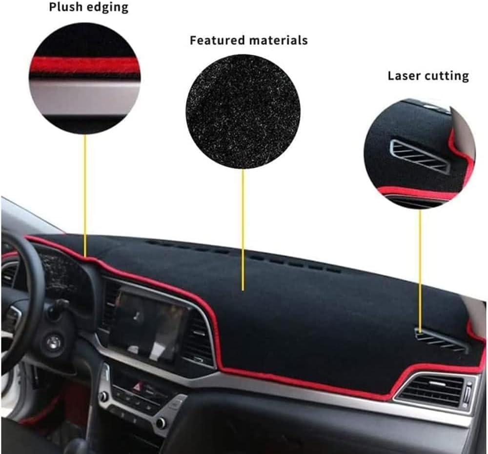LUMZAG Alfombrilla para Cubierta salpicadero Coche para Opel Mokka Vauxhall Mokka X 2016-2019, Antideslizante Anti-UV Fundas de Salpicadero Tablero Interior,B-RHD