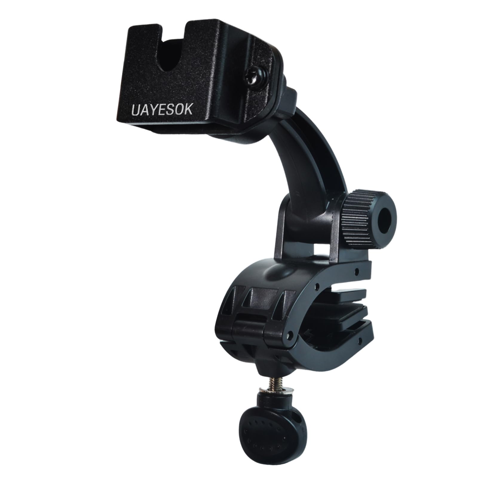 UAYESOK Radio Car Mount Dashboard Clip-On Holder for Walkie Talkie, Handheld/Mobile Speaker Microphone, Stand CB Mic Holder Desk Bracket for Motorola Baofeng Kenwood Midland CB Ham Two Way Radio Clip
