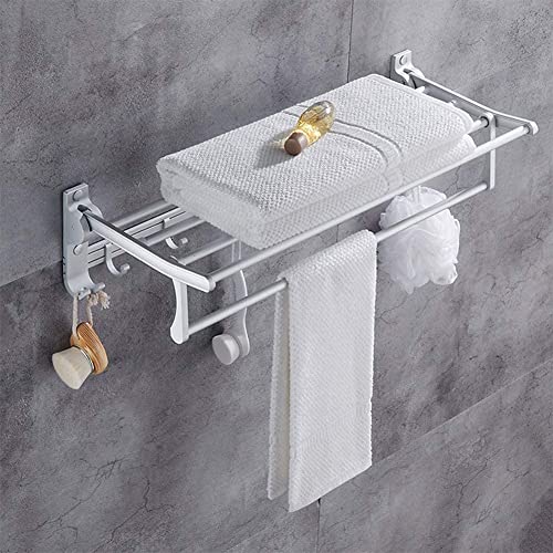Étagère serviette murale pliable pour optimiser le rangement des petits bains
