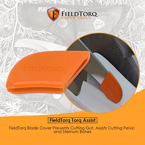 Fieldtorq Super Tool Frn - Bone Cutting Hunting & Skinning Knife For Deer Bear Elk Hogs | Gut Hook Fixed Blade Hunting Knife With Sheath & Sharpener | 5X Faster Safer Cleaner | Available In Different Handles #TOP3
