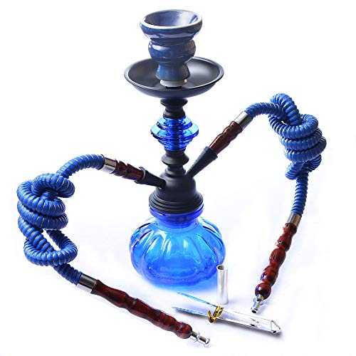 YOJOLO Shisha Wasserpfeife Set, 2 Schlauch Shisha Rohr Tragbare Mini-Shisha Mit Tabakkopf Kohlehalter Chicha Narguile… – Bild 3