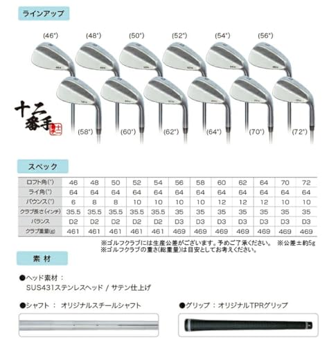 ノーロゴ ウェッジ ゴルフクラブ 新溝 ルール適合 Wedge 豊富なロフトバリエーション スチールシャフト 【無刻印】 NO LOGO 5枚目