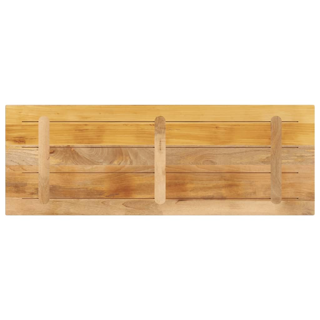 Blat stołu z litego drewna mango, 140 x 50 x 2,5 cm, prostokątny, rustykalny, do kuchni, jadalni, biura, blatu roboczego, płyta zastępcza