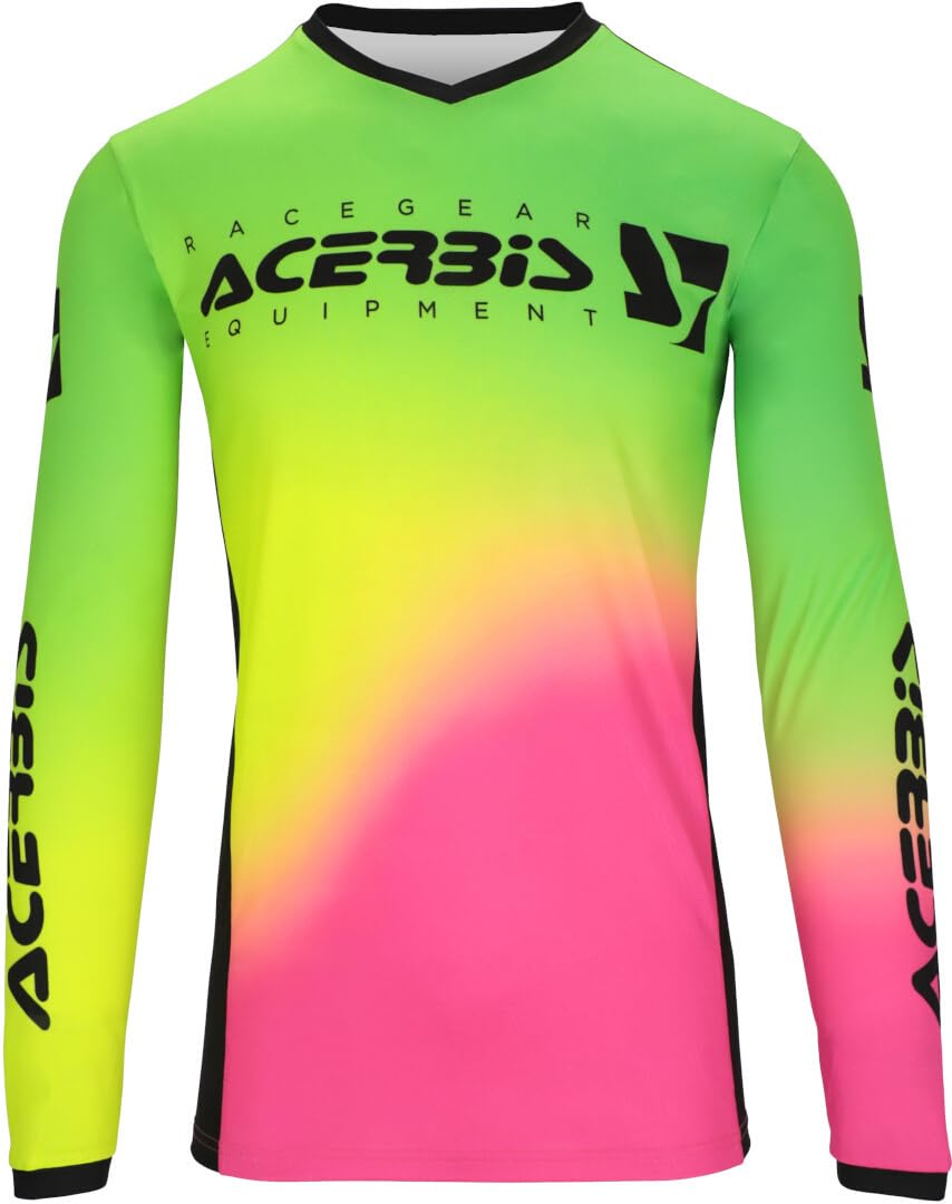 Acerbis MX J-Track Stabi Maglia Motocross, Multicolore, XL