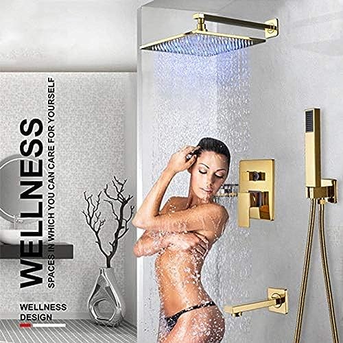 Ensemble de douche de 16 pouces avec mitigeur de douche mural