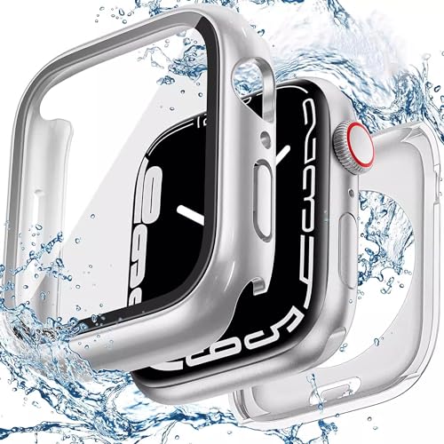 TALENANA for Apple Watchケース 45mm 44mm 41mm 40mm 【3 in 1防水設計】 アップルウォッチ液晶保護フィルム+防水保護ケース+背面ケースの3 in 1デザイン Series 8/7/6/SE/5/4高タッチ感度