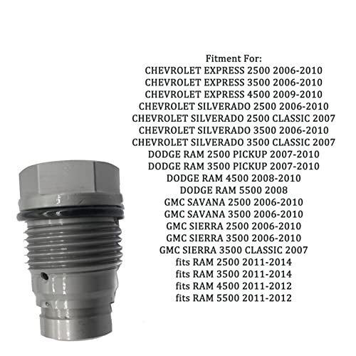 Image of 1110010013 Diesel Pump Pressure Relief Valve Replace 68005441AA 4938005 Compatible with Cummins 6.7L Ram 2500 & 3500