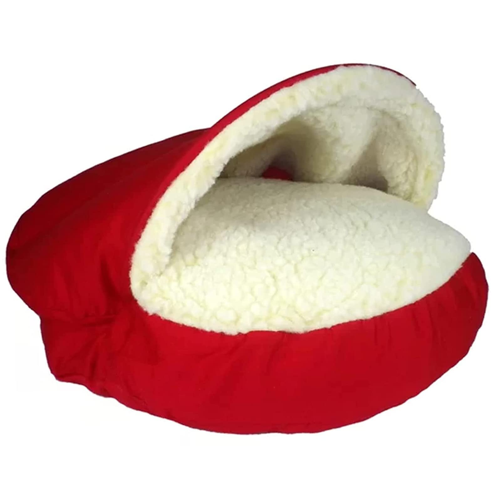 emily pets Cozy Cave Hooded Pet Bed, for Cat Dog Kitten and Puppies Size: Medium (Red) (B08QZG6RYK) Amazon Price History, Amazon Price Tracker