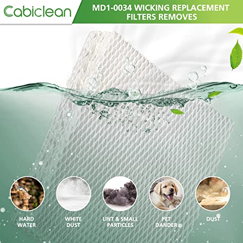 Cabiclean Md1-0034 Replacement Humidifier Wicks Filters Compatible With Vornado Evaporative Humidifier Model Evap40, Evap2, Ev100, Ev200, Evdc300, Evdc500, (4-Pack) #TOP1