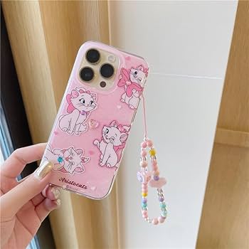 マリー 缶ケース ストラップ セット iPhone14Plusケース ハンドストラップ レッド/ホワイト