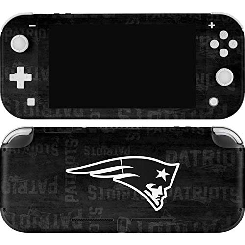Skinit Decal Gaming Skin Compatible with Nintendo Switch Lite - Officially Licensed NFL New England Patriots Black & White Design