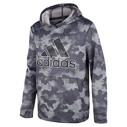 Adidas Boys' Little Athletic Pullover Hoodie, Running Camo Grey, 4 #TOP4