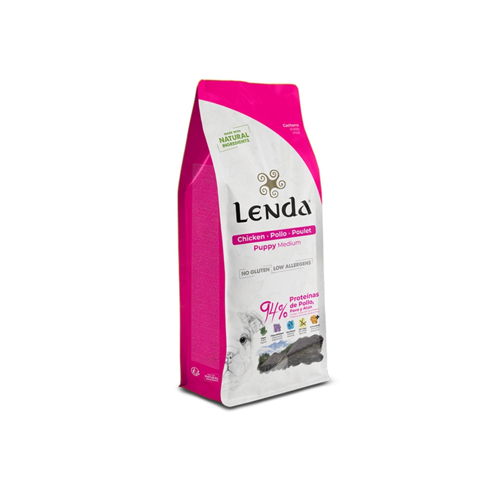 Lenda Welpe Huhn 12 kg – Trockenfutter Hund Welpen – Hypoallergenes Hundefutter