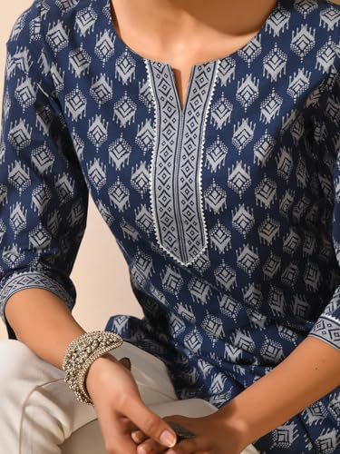 Image of Meesan Women's Casual Ethnic 3 /4 Sleeve Printed Tunic