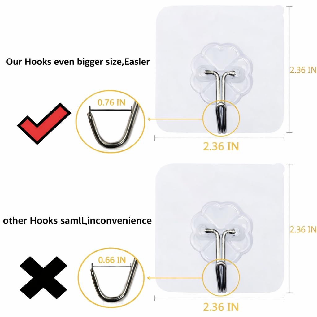 ITALIX Adhesive Wall Hooks - No Drill! -4
