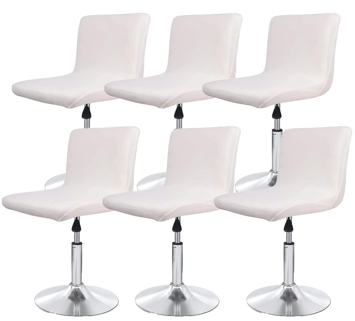 SDNAM Velvet Bar Stool Covers Barstool Chair Slipcovers Covers 2/4 Pack Stretch Slipcover Pattern for Short Swivel Dining Chair-Counter Height Side Chairs (Color : #77, Size : 6PCS)