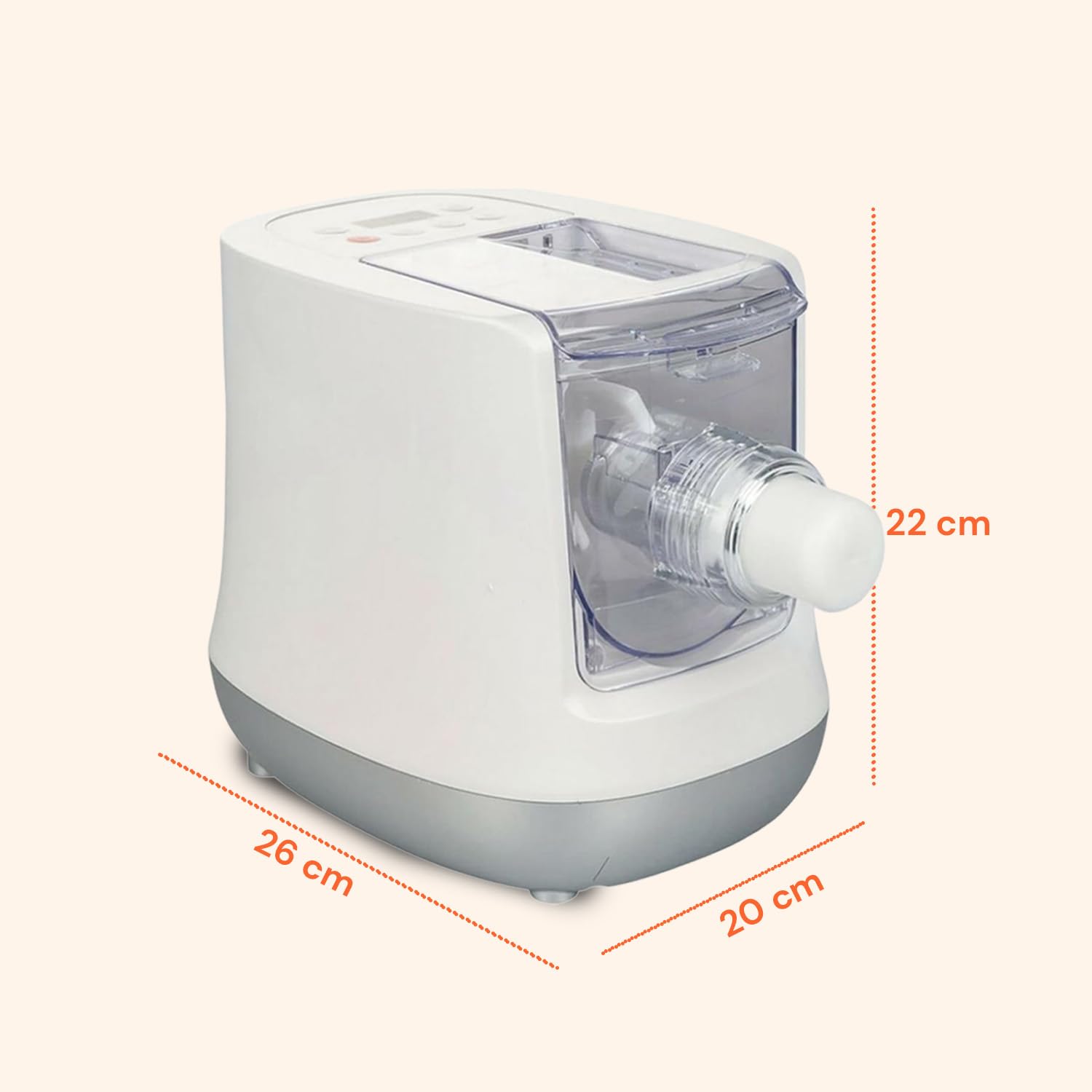Wintem – Machine électrique pour pâtes fraîches 500g avec affichage numérique et 13 bandes interchangeables pour pâtes fraîches faites maison facile à utiliser et à nettoyer