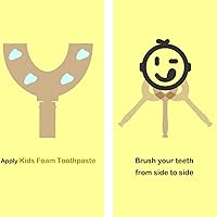 Vista 6 de Cepillo de dientes para niños en forma de U, paquete de 4, cepillo de dientes de boca entera tipo U para niños (edad 2-6)