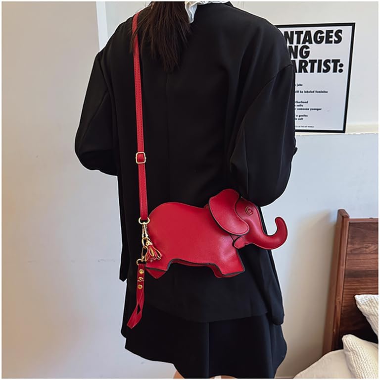 Animal Elephant Shape Crossbody Bag Purse Fashion Women Pu Leather Chic Shoulder Bag Clutch for Girls