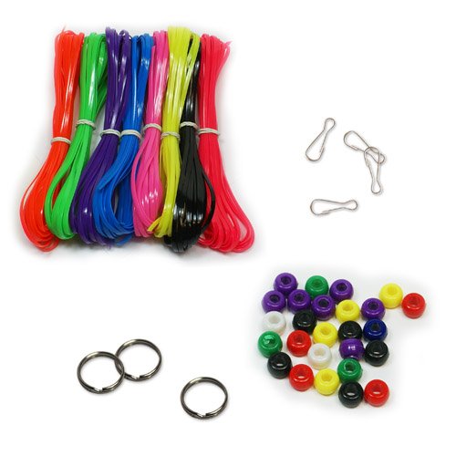Pepperell Rexlace Beading Activity Pack Neon Primary Glow in The Dark Cord Kits