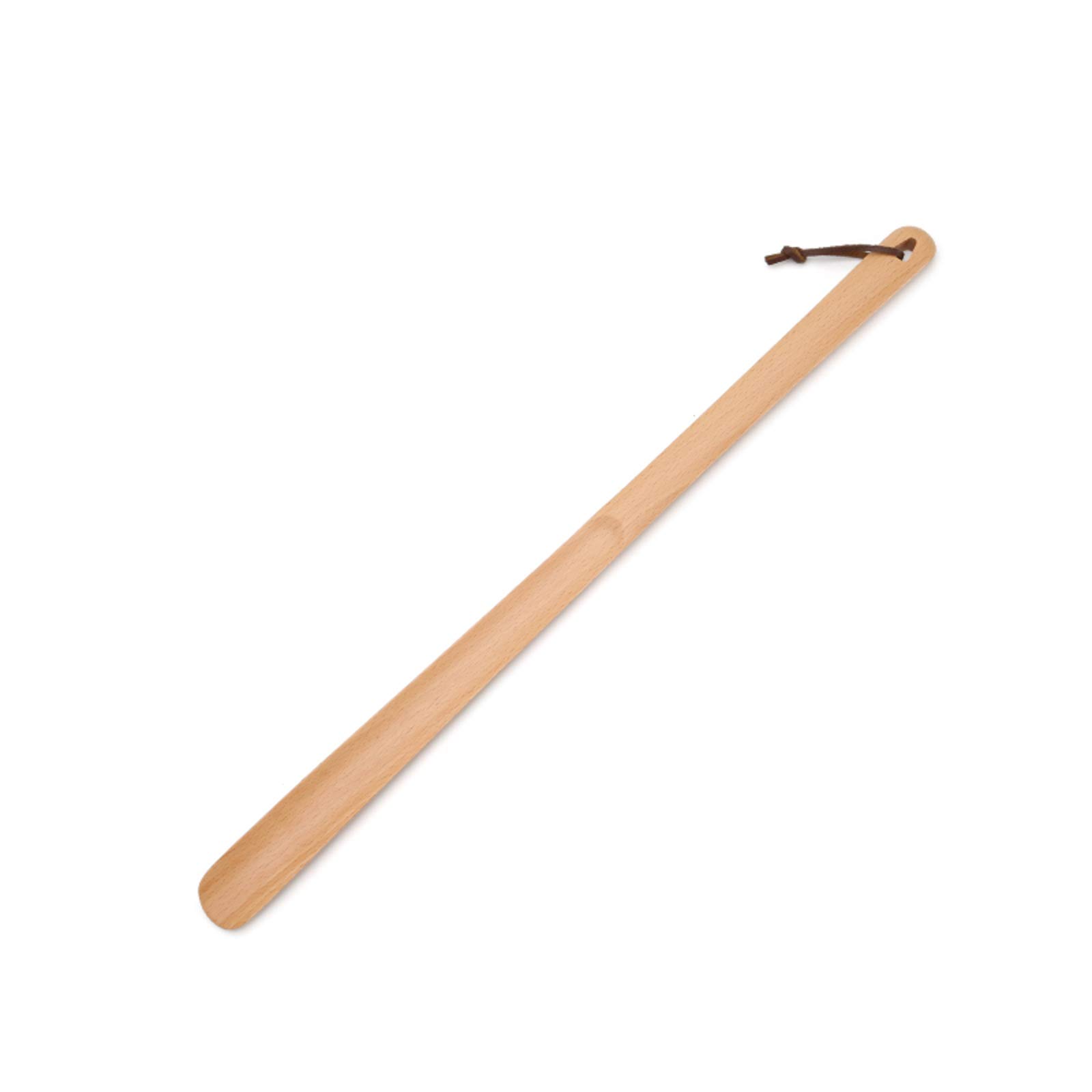 Cuerno para Zapatos con Correa de Cuero de Vaca Que se Adapta a Todos los Zapatos, Elevador de Zapatos portátil de Mango Corto con Orificio para Colgar, Zapato de Madera de Mango Largo-||60cm(23