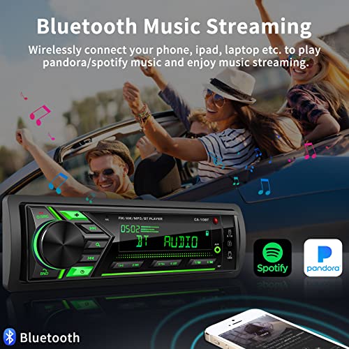 Stiflix Bluetooth Single Din Car Radio: Marine Stereo Receivers - Multimedia Car Audio With Am Fm thumb #2