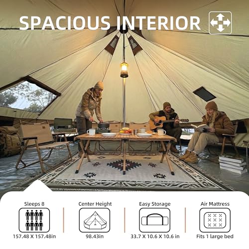 Carpa Glamping Bell Tent para 3 personas 4 estaciones miniatura 6
