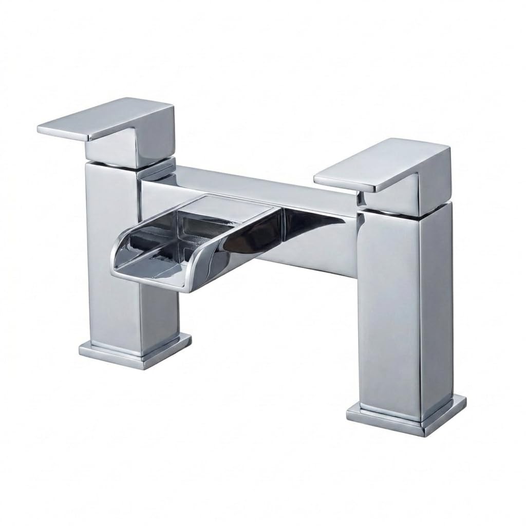 Arko Basin Mixer, Bath Filler, Bath Shower Mixer, Brass Construction, Modern Collection (Chrome, Bath Tap, Waterfall)