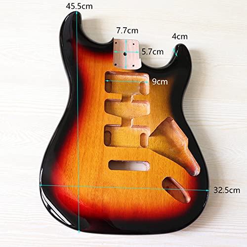 Jd.moon Electric Guitar Body For Fender St Strat Guitar Accessory Diy Poplar Hsh Guitar Body Sunburst #TOP4