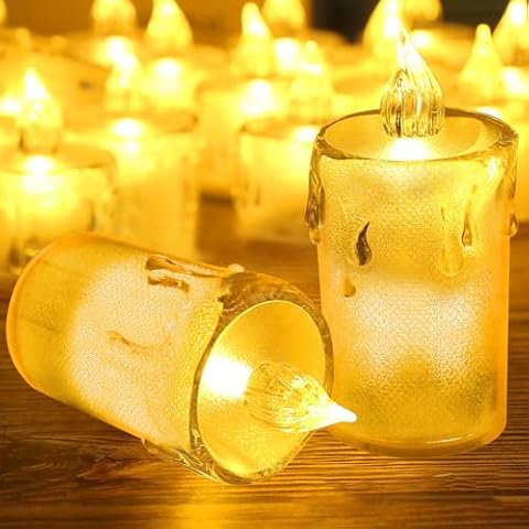 Samaly 24 Pack LED Tealight Candles Cover