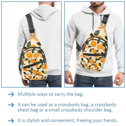 Mochila cruzada Oranges multicolor unisex con correa ajustable 3