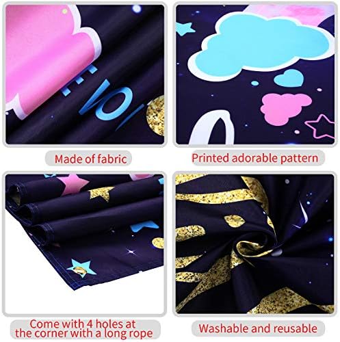 Twinkle Twinkle Little Star Gender Reveal Backdrop Pink Blue Cloud Banner Glitter Little Star Birthday Baby Shower Backdrop Gender Reveal Party Banner Backdrops Photography Background Decorations
