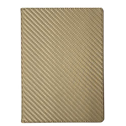 手帳カバー B6 カーボンゴールド ノートカバー ブックカバー 無地 横開き 合皮 手帳式 PUレザー