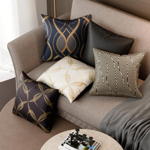 Image of Stoa Paris Cushion Cover Set of 5, Home Decor for Sofa, Bed & Living Room, Digital Printed Cushion Cover 16 Inch x 16 Inch, Soft Touch Finish, Hidden Zip Closure, Cordelia's Embrace - Cordelia