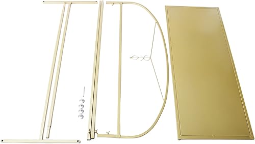 Miniatura 8 de Estante de vestir de boda de 91 pulgadas de alto, estante de ropa dorado para tienda de ropa de estudio, estante de exhibición al por menor para