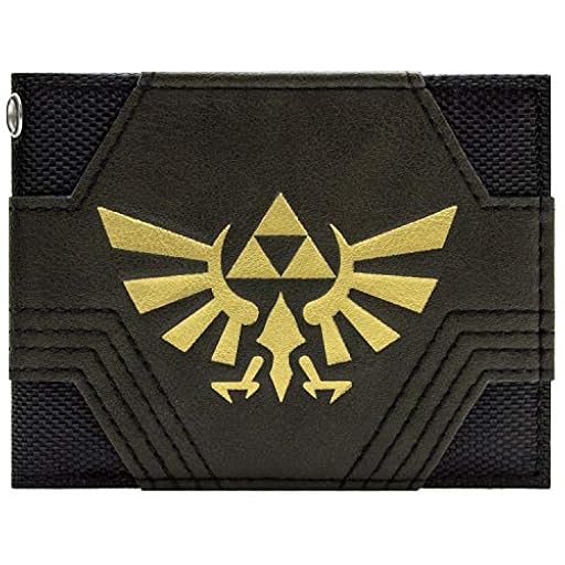 Legend of Zelda Textured Golden Triforce Billetera/Cartera Bi-Fold Tarjetero ID & Tarjetero, Negro | Ya disponible en tu tienda friki favorita! En mundofriki.es!