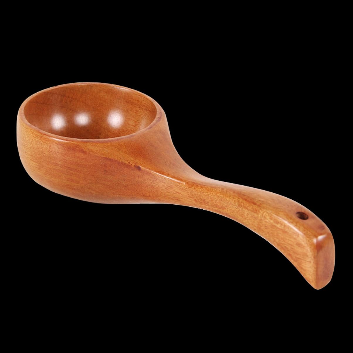 SOLUSTRE Vintage Wooden Spoon Multifunctional Kitchen Tool for Soup Rice and Water Natural Grain Design for Cooking and Serving Tableware