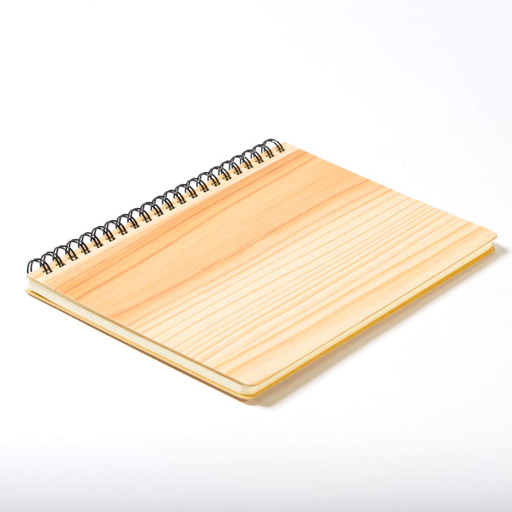 Amazon.co.jp: 森の紙 極薄 天然木 おしゃれ ノート A5 杉 板目