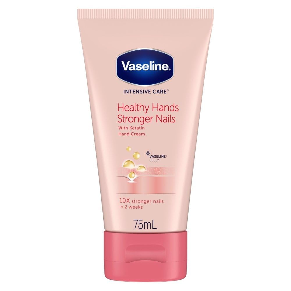Vaseline Healthy Hands Stronger Nails Hand Cream 75ML – Keratin Enriched Intensive Care Moisturizer for Dry Hands & Nail Strengthening-picture-28