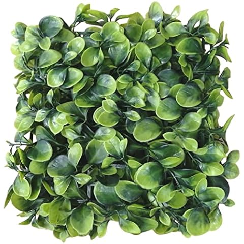 Metro Garden 25cm x 25cm Evergreen Wall Fence Panels, Artificial Plants Privacy Screen Hedge Fence for Lawn Wall Floor Garden Balcony, Terrace, Indoor Outdoor Décor (Pack of 12) Cover